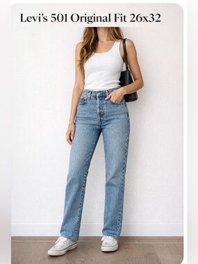 Levi’s Premium 501 Original Fit Jeans 26x32 Shout Out Stone Wash